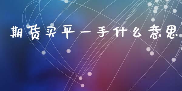 期货买平一手什么意思_https://www.gongyisiwang.com_广发期货手续费_第1张