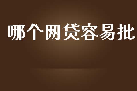 哪个网贷容易批_https://www.gongyisiwang.com_广发期货手续费_第1张