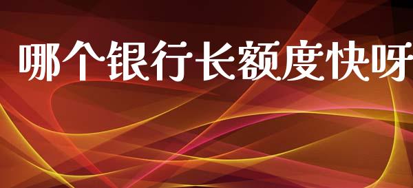 哪个银行长额度快呀_https://www.gongyisiwang.com_原油期货_第1张