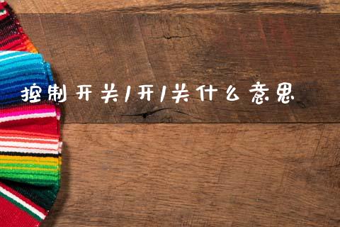 控制开关1开1关什么意思_https://www.gongyisiwang.com_原油期货_第1张