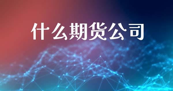 什么期货公司_https://www.gongyisiwang.com_原油期货_第1张