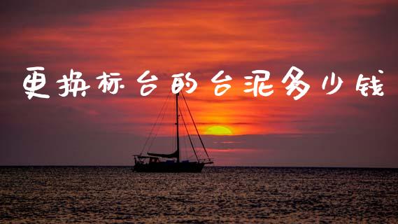 更换标台的台泥多少钱_https://www.gongyisiwang.com_股指期货_第1张