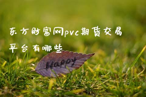 东方财富网pvc期货交易平台有哪些_https://www.gongyisiwang.com_期货公司手续费排名_第1张