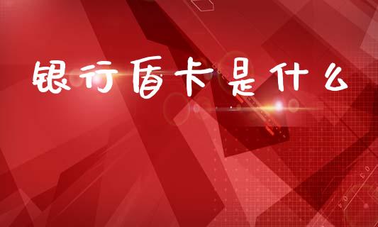 银行盾卡是什么_https://www.gongyisiwang.com_股指期货_第1张