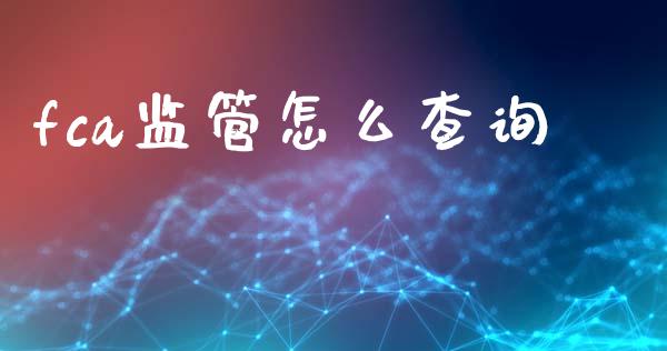 fca监管怎么查询_https://www.gongyisiwang.com_期货公司手续费排名_第1张