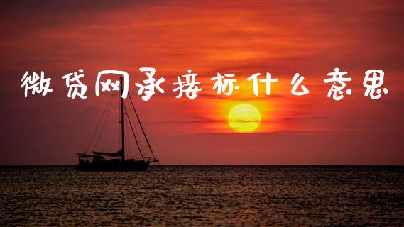 微贷网承接标什么意思_https://www.gongyisiwang.com_焦炭期货手续费_第1张