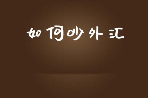 如何吵外汇_https://www.gongyisiwang.com_焦炭期货手续费_第1张