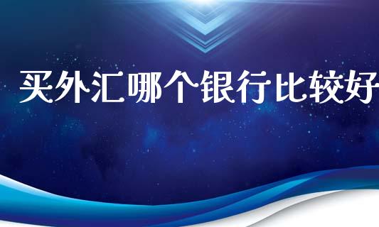 买外汇哪个银行比较好_https://www.gongyisiwang.com_股指期货_第1张