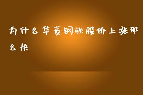 为什么华菱钢铁股价上涨那么快_https://www.gongyisiwang.com_焦炭期货手续费_第1张