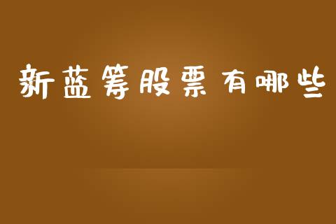 新蓝筹股票有哪些_https://www.gongyisiwang.com_股指期货_第1张