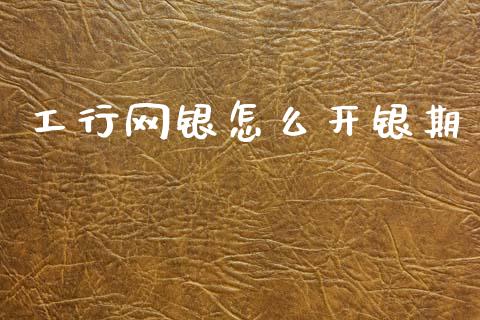 工行网银怎么开银期_https://www.gongyisiwang.com_焦炭期货手续费_第1张