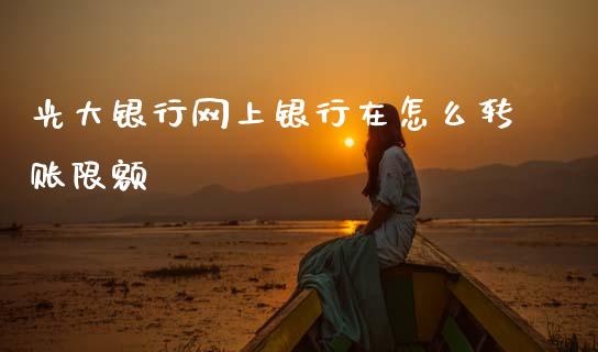 光大银行网上银行在怎么转账限额_https://www.gongyisiwang.com_广发期货手续费_第1张