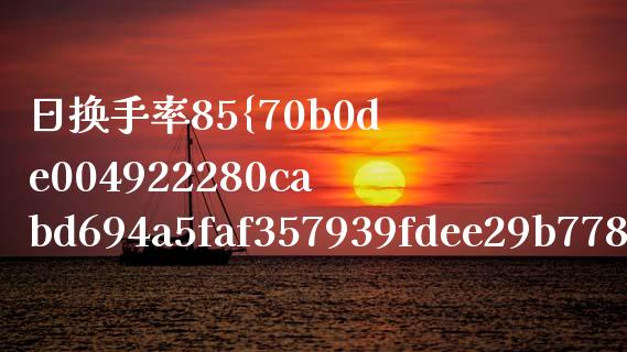 日换手率85%的股票什么情况_https://www.gongyisiwang.com_焦炭期货手续费_第1张