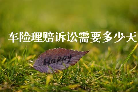 车险理赔诉讼需要多少天_https://www.gongyisiwang.com_恒指期货_第1张