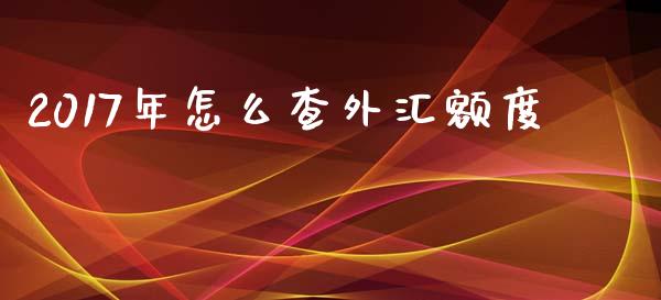 2017年怎么查外汇额度_https://www.gongyisiwang.com_股指期货交易手续费_第1张
