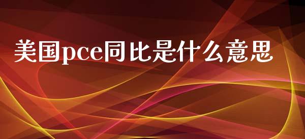 美国pce同比是什么意思_https://www.gongyisiwang.com_股指期货_第1张