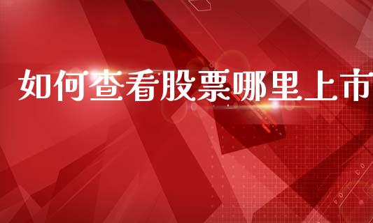 如何查看股票哪里上市_https://www.gongyisiwang.com_原油期货_第1张