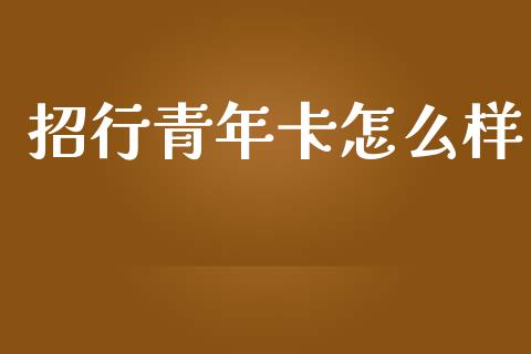 招行青年卡怎么样_https://www.gongyisiwang.com_焦炭期货手续费_第1张
