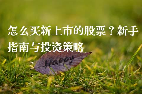 怎么买新上市的股票?新手指南与投资策略_期货公司手续费排名_第1张_股指期货交易手续费_广发期货手续费_期货公司手续费排名_焦炭期货手续费 怎么买新上市的股票?新手指南与投资策略_https://www.gongyisiwang.com_期货公司手续费排名_第1张