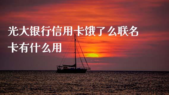 光大银行信用卡饿了么联名卡有什么用_https://www.gongyisiwang.com_期货公司手续费排名_第1张