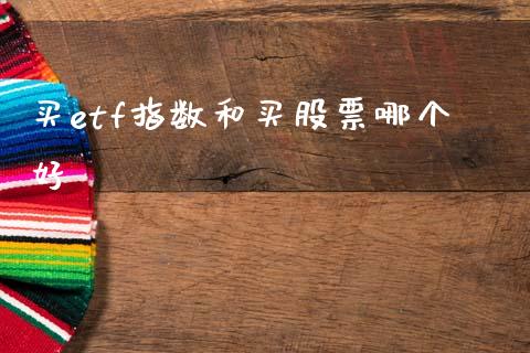 买etf指数和买股票哪个好_https://www.gongyisiwang.com_期货公司手续费排名_第1张