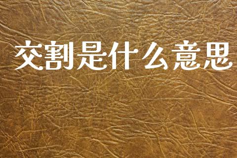 交割是什么意思_https://www.gongyisiwang.com_焦炭期货手续费_第1张