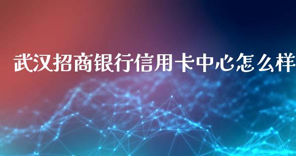 武汉招商银行信用卡中心怎么样_https://www.gongyisiwang.com_期货公司手续费排名_第1张