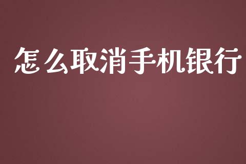 怎么取消手机银行_https://www.gongyisiwang.com_股指期货交易手续费_第1张