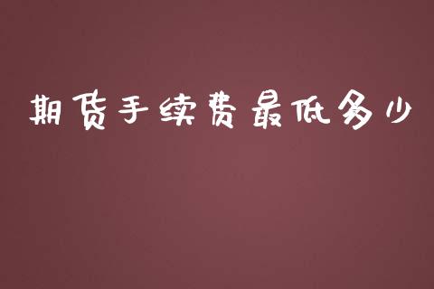 期货手续费最低多少_https://www.gongyisiwang.com_恒指期货_第1张