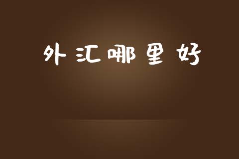 外汇哪里好_https://www.gongyisiwang.com_股指期货交易手续费_第1张