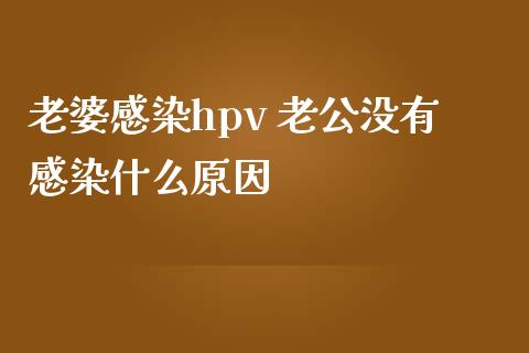 老婆感染hpv 老公没有感染什么原因_https://www.gongyisiwang.com_股指期货交易手续费_第1张