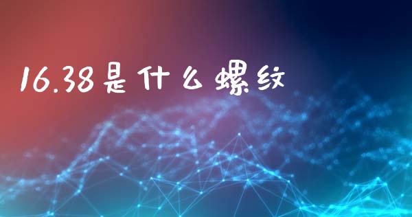 16.38是什么螺纹_https://www.gongyisiwang.com_恒指期货_第1张