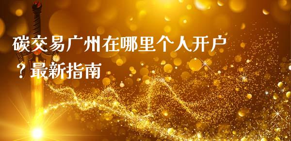 碳交易广州在哪里个人开户？最新指南_https://www.gongyisiwang.com_原油期货_第1张