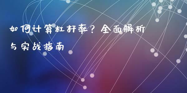 如何计算杠杆率？全面解析与实战指南_https://www.gongyisiwang.com_恒指期货_第1张
