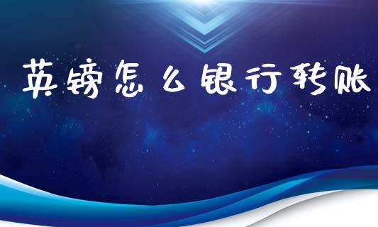 英镑怎么银行转账_https://www.gongyisiwang.com_原油期货_第1张