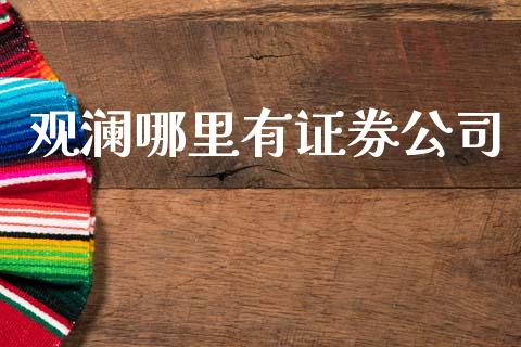 观澜哪里有证券公司_https://www.gongyisiwang.com_股指期货交易手续费_第1张