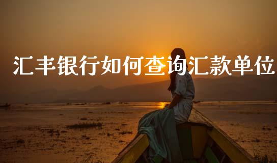 汇丰银行如何查询汇款单位_https://www.gongyisiwang.com_恒指期货_第1张