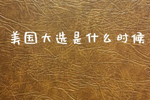 美国大选是什么时候_https://www.gongyisiwang.com_恒指期货_第1张