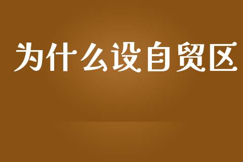 为什么设自贸区_https://www.gongyisiwang.com_原油期货_第1张