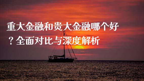 重大金融和贵大金融哪个好？全面对比与深度解析_https://www.gongyisiwang.com_焦炭期货手续费_第1张