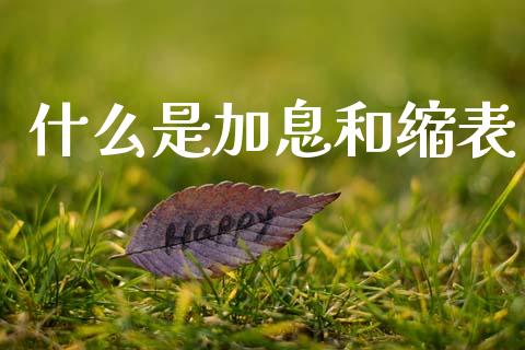 什么是加息和缩表_https://www.gongyisiwang.com_股指期货_第1张