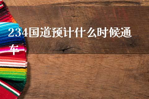 234国道预计什么时候通车_https://www.gongyisiwang.com_股指期货交易手续费_第1张