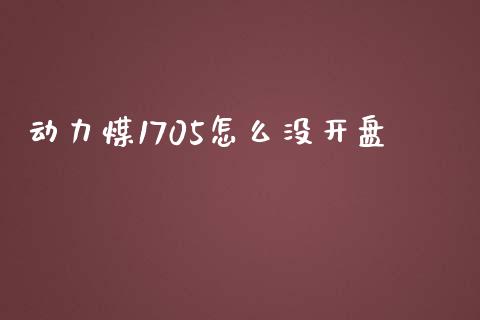 动力煤1705怎么没开盘_https://www.gongyisiwang.com_道指_第1张