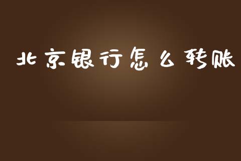 北京银行怎么转账_https://www.gongyisiwang.com_股指期货_第1张