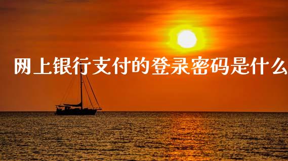 网上银行支付的登录密码是什么_https://www.gongyisiwang.com_原油期货_第1张