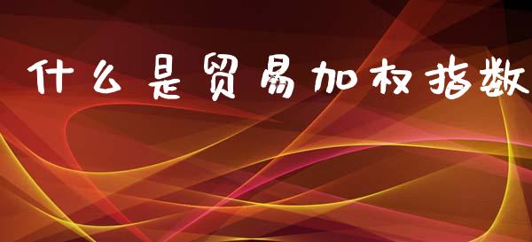 什么是贸易加权指数_https://www.gongyisiwang.com_道指_第1张