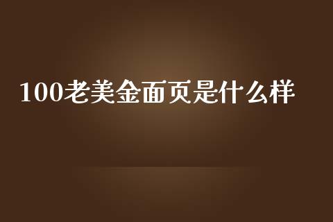 100老美金面页是什么样_https://www.gongyisiwang.com_期货公司手续费排名_第1张