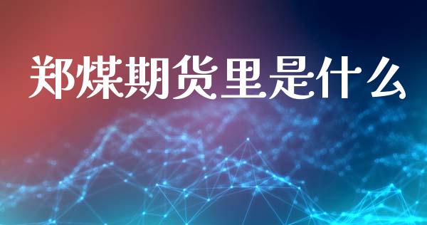 郑煤期货里是什么_https://www.gongyisiwang.com_原油期货_第1张