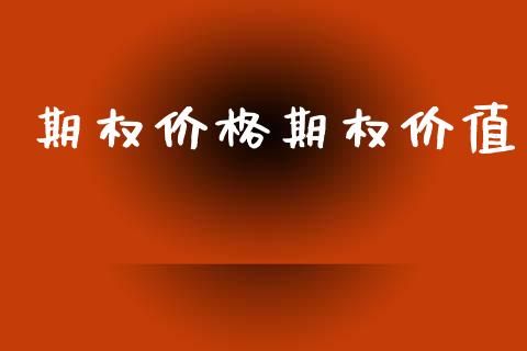 期权价格期权价值_https://www.gongyisiwang.com_原油期货_第1张