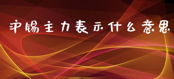 沪锡主力表示什么意思_https://www.gongyisiwang.com_道指_第1张